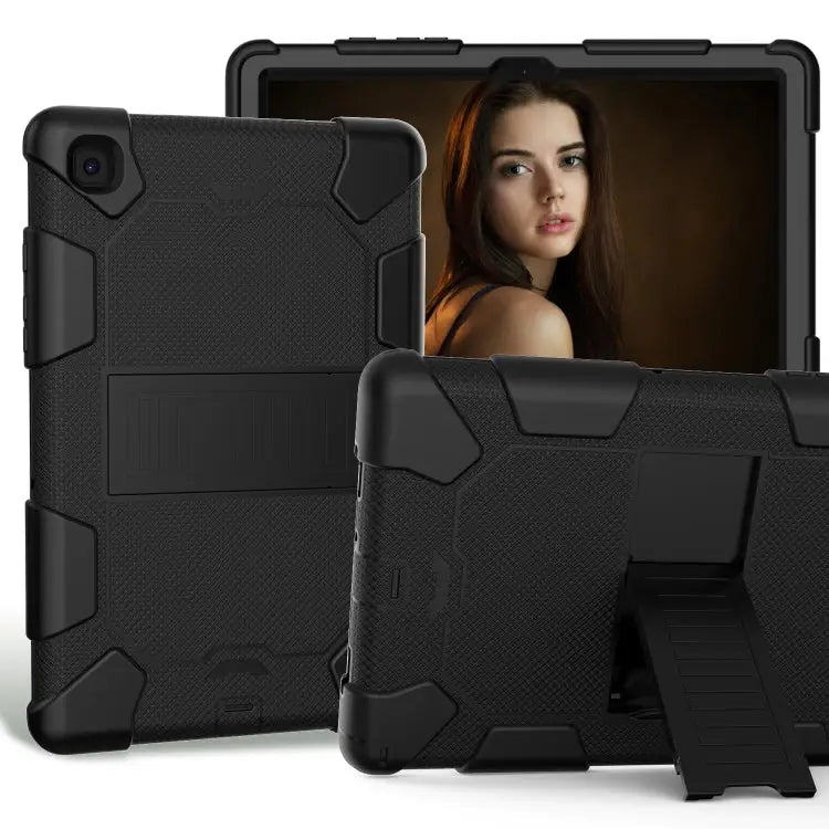 Shockproof Two-Color Silicone Protective Case with Holder For iPad Air 2022 / 2020 10.9 For Samsung Galaxy Tab A7