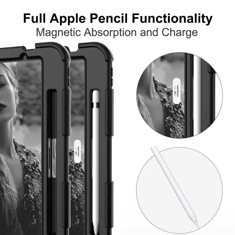 Shockproof Two-Color Silicone Protective Case with Holder For iPad Air 2022 / 2020 10.9 For Samsung Galaxy Tab A7