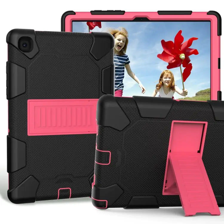 Shockproof Two-Color Silicone Protective Case with Holder For iPad Air 2022 / 2020 10.9 For Samsung Galaxy Tab A7
