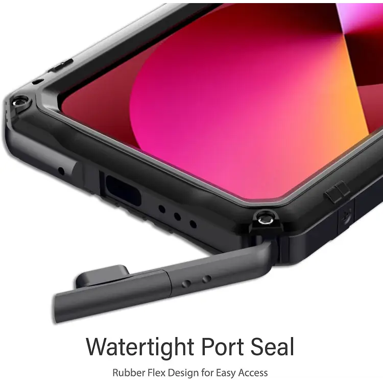 Shockproof Waterproof Dustproof Metal + Silicone Phone Case with Screen Protector For iPhone 13 For iPhone 13 Pro