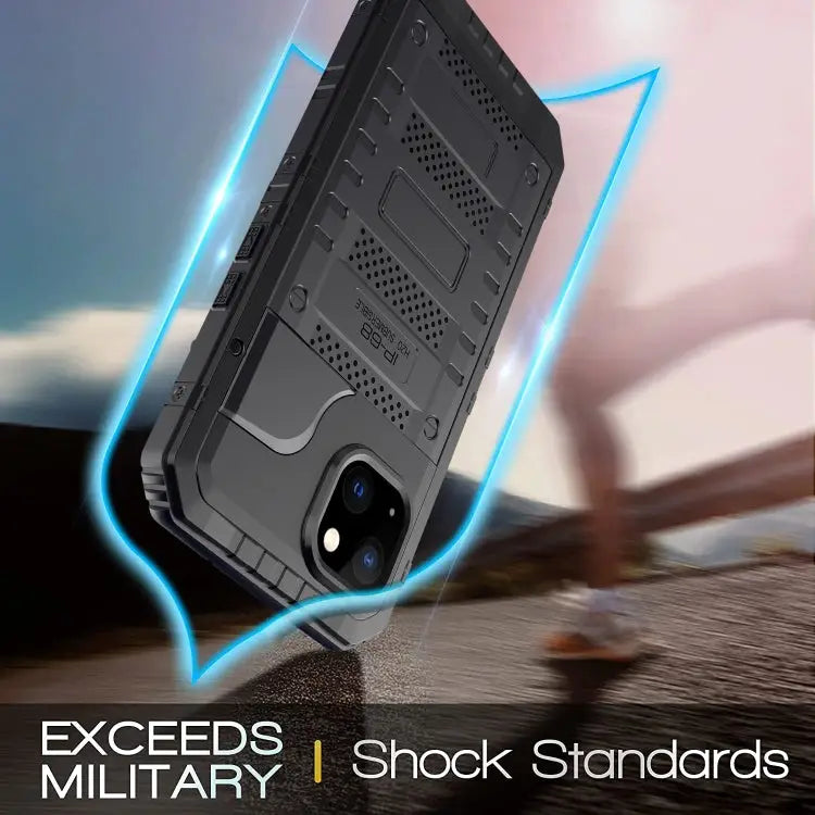 Shockproof Waterproof Dustproof Metal + Silicone Phone Case with Screen Protector For iPhone 13 For iPhone 13 Pro