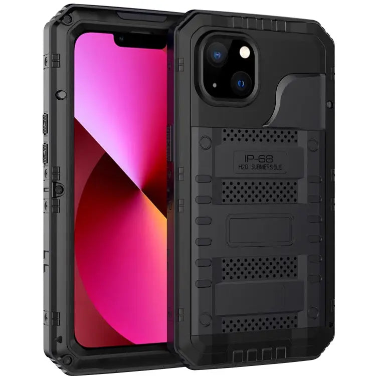 Shockproof Waterproof Dustproof Metal + Silicone Phone Case with Screen Protector For iPhone 13 For iPhone 13 Pro