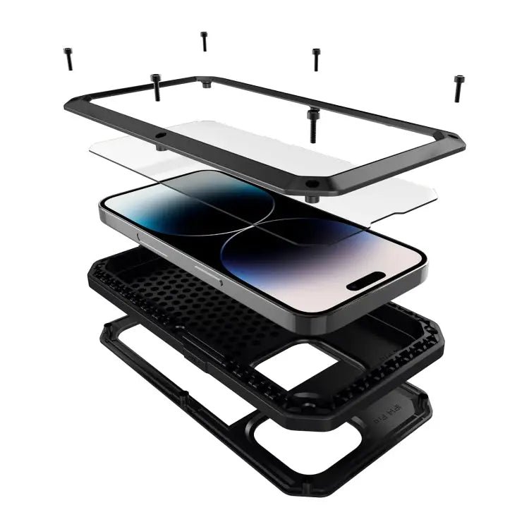 Shockproof Waterproof Silicone + Zinc Alloy Case For iPhone 14 Pro Max For iPhone 14 Pro For iPhone 14 For iPhone 14
