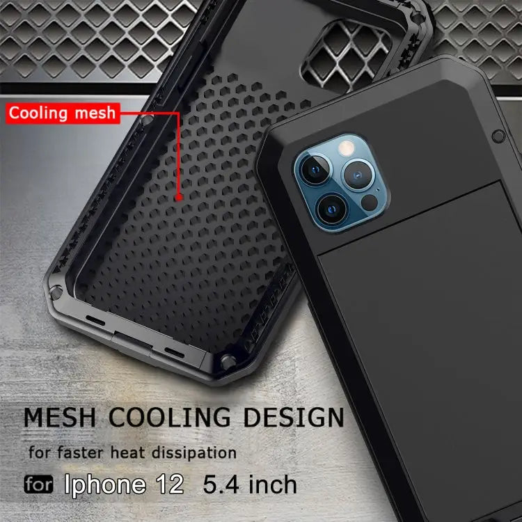 Shockproof Waterproof Silicone + Zinc Alloy Protective Case For iPhone 12 mini For iPhone 12 / 12 Pro For iPhone 12 Pro