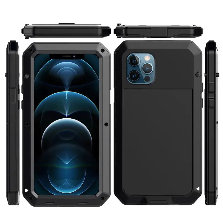 Shockproof Waterproof Silicone + Zinc Alloy Protective Case For iPhone 12 mini For iPhone 12 / 12 Pro For iPhone 12 Pro
