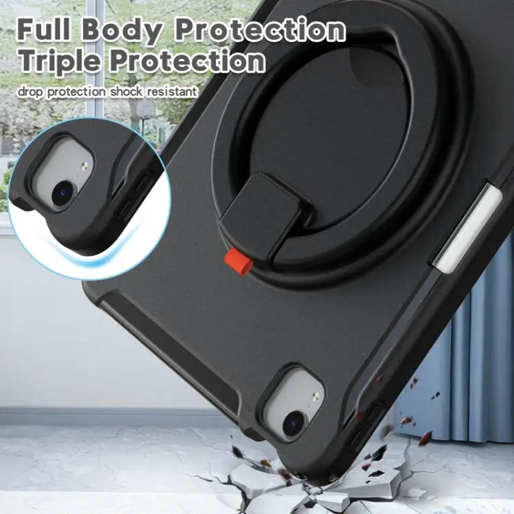 Shocproof Silicone + PC Protective Case with 360 Degree Rotation Foldable Handle Grip Holder & Pen Slot For iPad Air 4