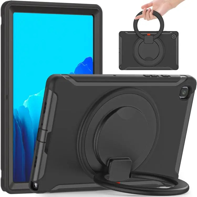 Shocproof Silicone + PC Protective Case with 360 Degree Rotation Foldable Handle Grip Holder & Pen Slot For iPad Air 4