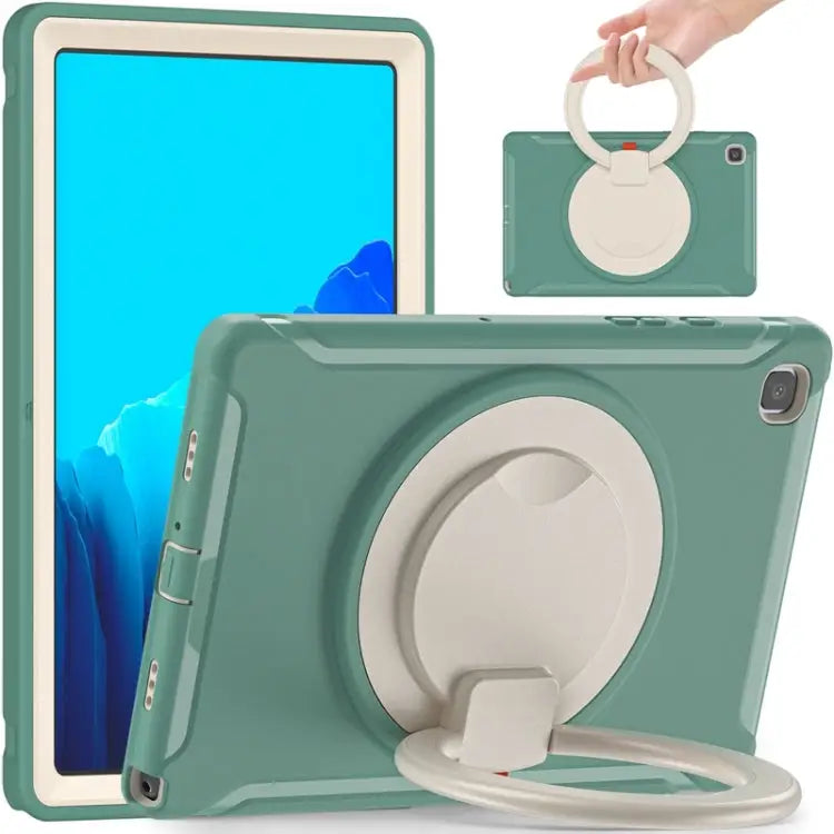 Shocproof Silicone + PC Protective Case with 360 Degree Rotation Foldable Handle Grip Holder & Pen Slot For iPad Air 4