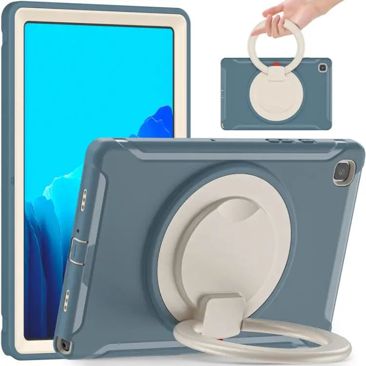 Shocproof Silicone + PC Protective Case with 360 Degree Rotation Foldable Handle Grip Holder & Pen Slot For iPad Air 4