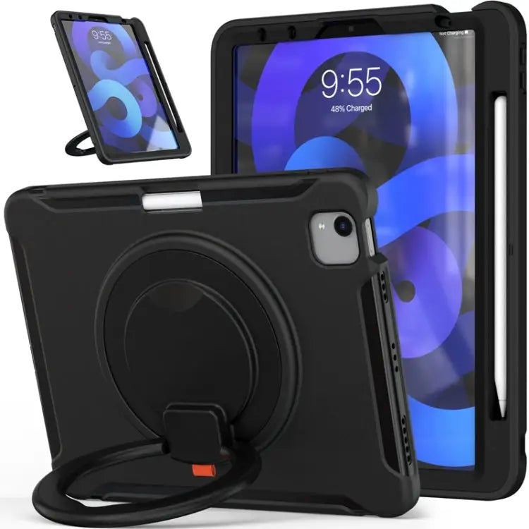 Shocproof Silicone + PC Protective Case with 360 Degree Rotation Foldable Handle Grip Holder & Pen Slot For iPad Air 4