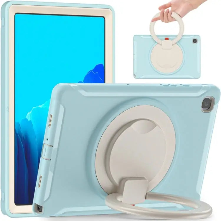 Shocproof Silicone + PC Protective Case with 360 Degree Rotation Foldable Handle Grip Holder & Pen Slot For iPad Air 4