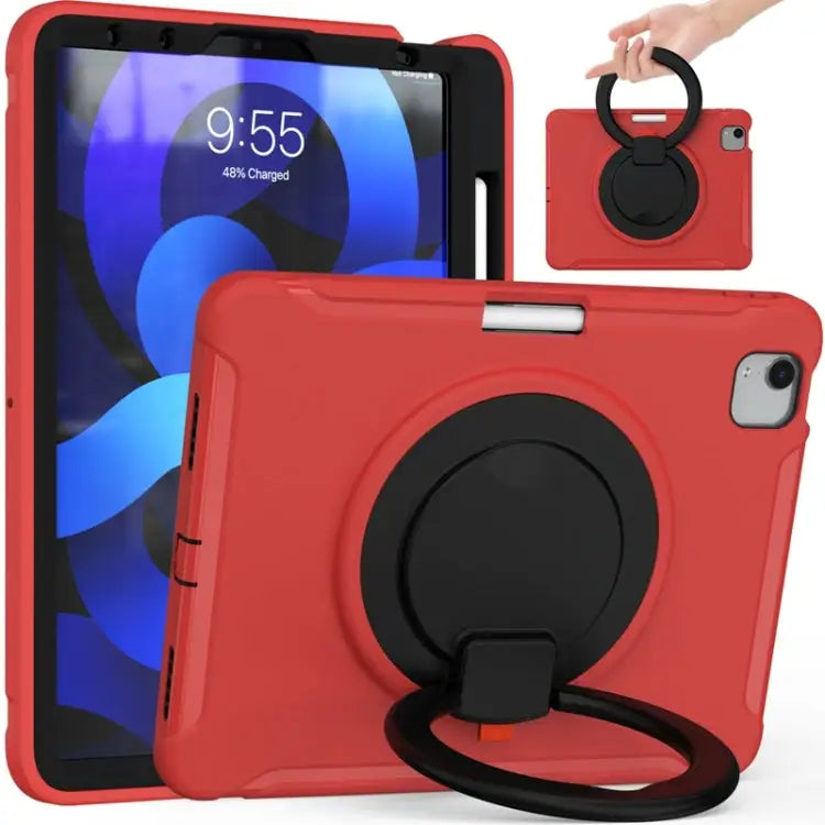 Shocproof Silicone + PC Protective Case with 360 Degree Rotation Foldable Handle Grip Holder & Pen Slot For iPad Air 4