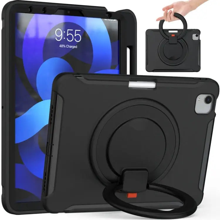 Shocproof Silicone + PC Protective Case with 360 Degree Rotation Foldable Handle Grip Holder & Pen Slot For iPad Air 4