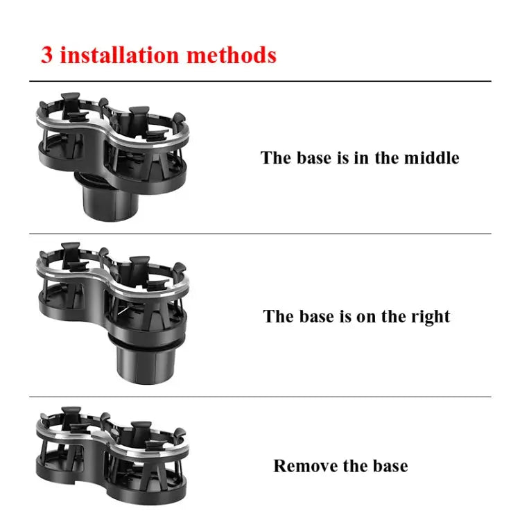 SHUNWEI SD-1038 Car Dual-Hole Water Cup Holder Cola Vacuum Flask Holder One For Two Beverage Holders SD-1038 - SD-1038