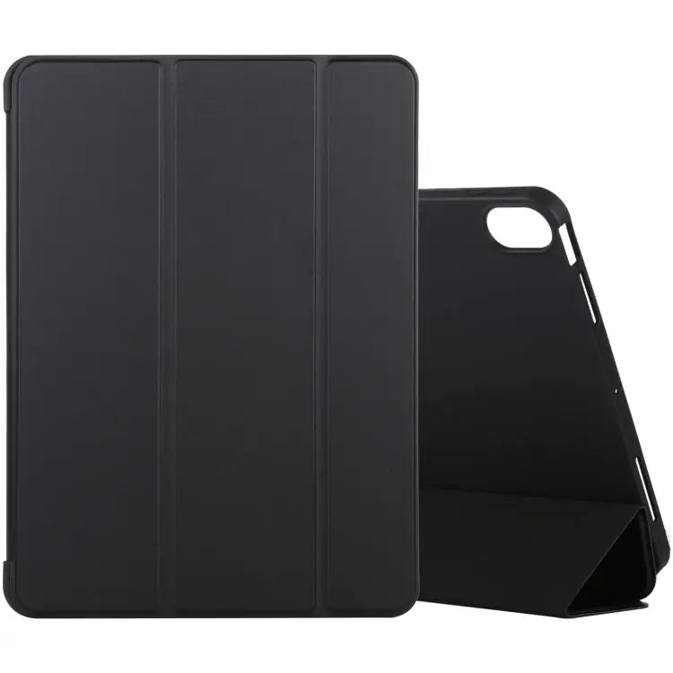 Silicone 3-Folding Full Coverage Leather Case For iPad Air 2022 / 2020 10.9 - For iPad Air 2022 / 2020 10.9 / Black
