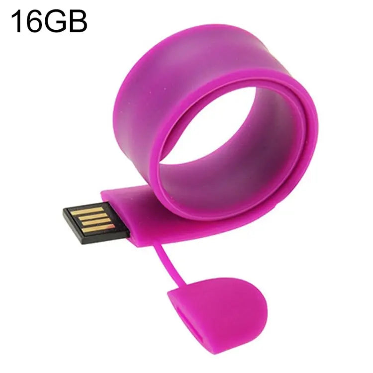 Silicone Bracelet USB Flash Disk with 16GB Memory 16GB 16GB (Orange) 16GB (Pink) 16GB (Purple) - 16GB (Purple) / Purple
