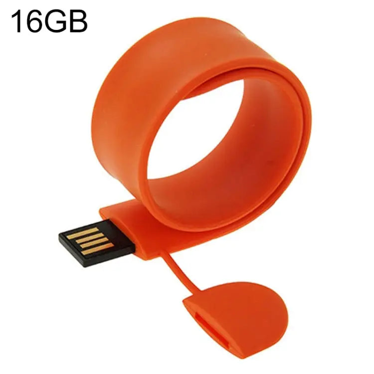 Silicone Bracelet USB Flash Disk with 16GB Memory 16GB 16GB (Orange) 16GB (Pink) 16GB (Purple) - 16GB (Orange) / Orange