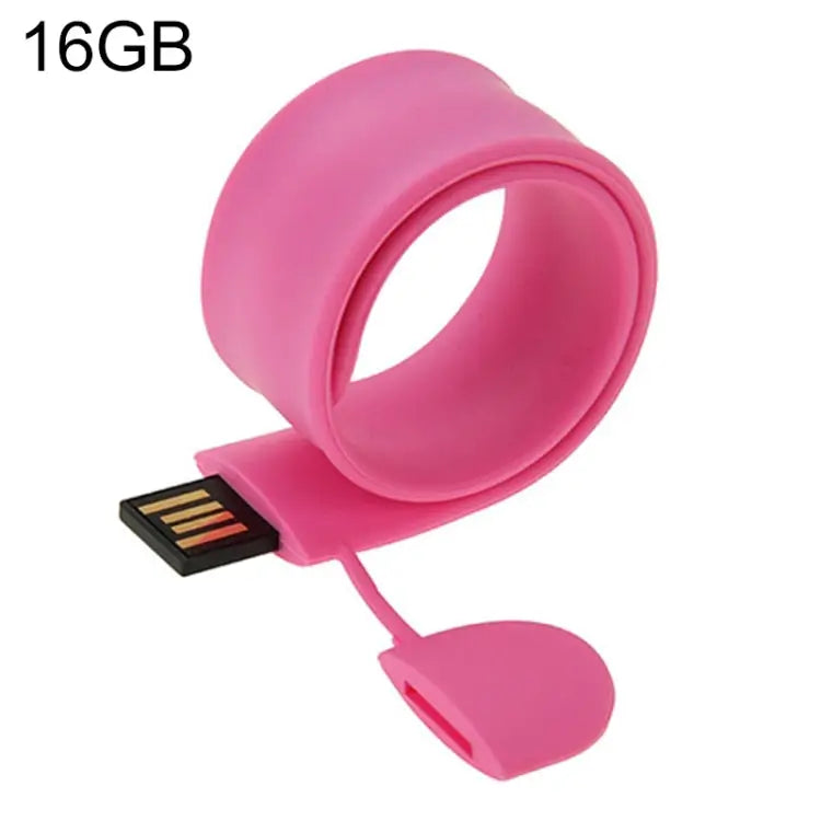 Silicone Bracelet USB Flash Disk with 16GB Memory 16GB 16GB (Orange) 16GB (Pink) 16GB (Purple) - 16GB (Pink) / Pink