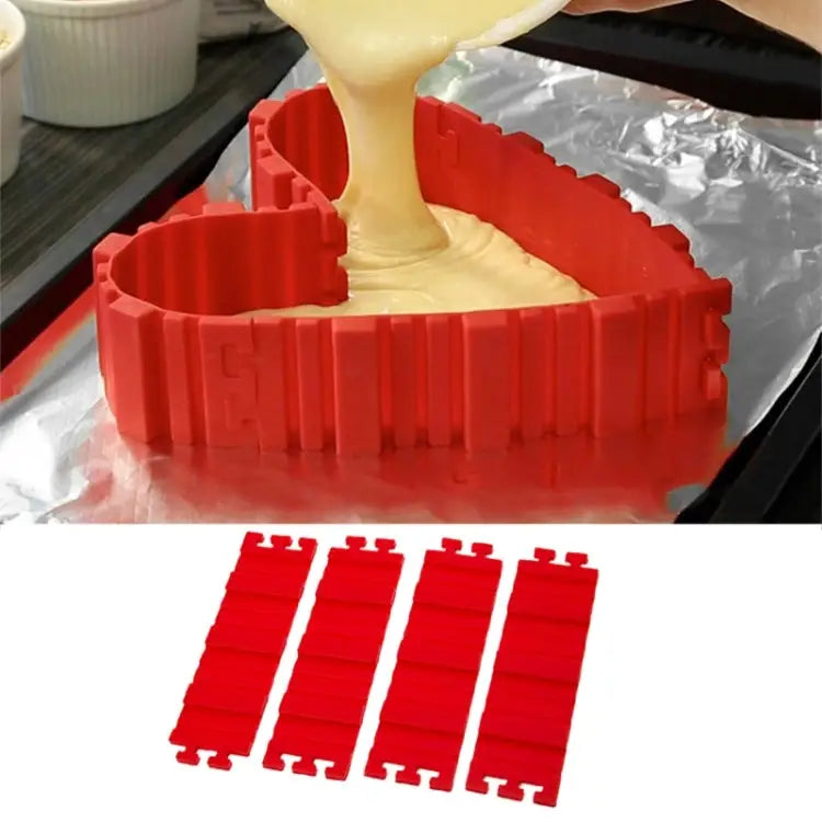 Silicone Cake Mold Baking Tools DIY Multi-shape Cake Mold Kitchen Accessories,4 PCS DIY Cake Mold 4 PCS DIY Cake Mold