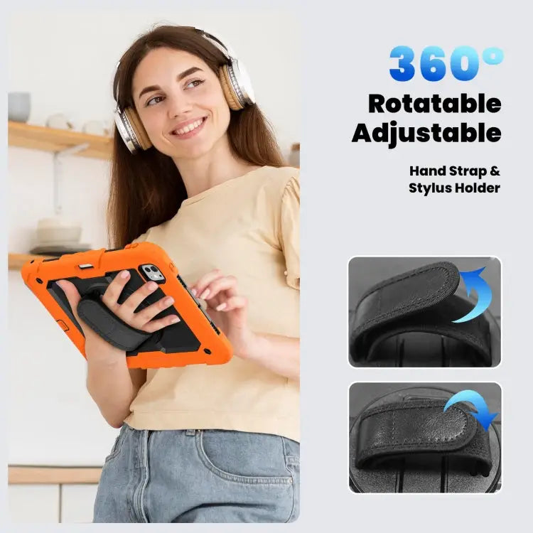 Silicone Hybrid PC Tablet Case with Shoulder Strap For iPad Pro 11 2024 - Apple Accessories