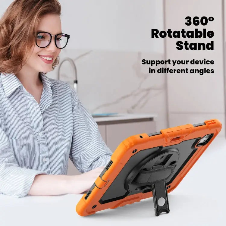 Silicone Hybrid PC Tablet Case with Shoulder Strap For iPad Pro 11 2024 - Apple Accessories