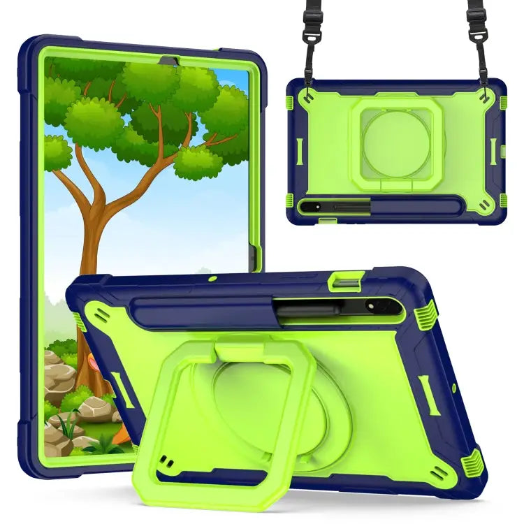 Silicone + PC Bracelet Holder Tablet Case For Samsung Galaxy Tab S7 / S8 - For Samsung Galaxy Tab S7 / S8 / Navy Blue