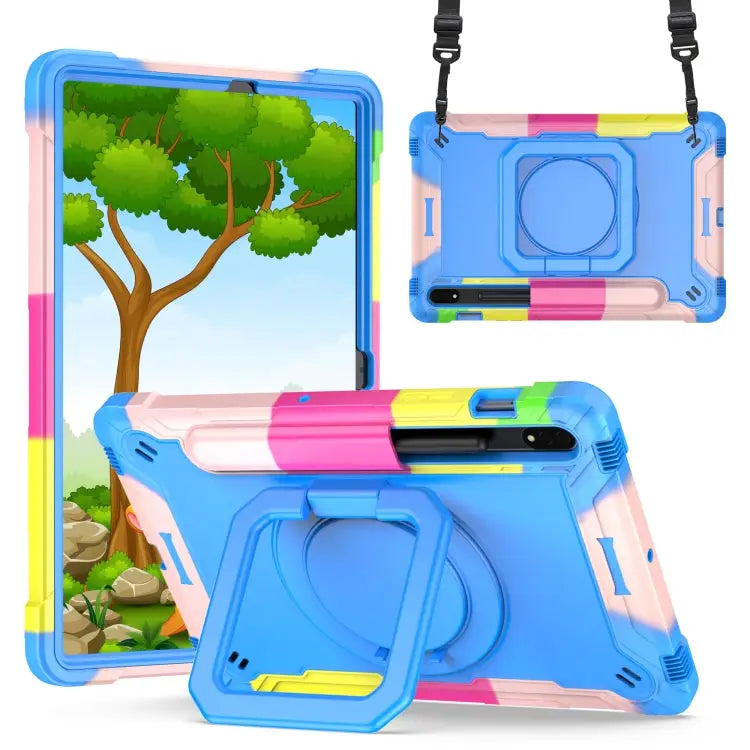 Silicone + PC Bracelet Holder Tablet Case For Samsung Galaxy Tab S7 / S8 - For Samsung Galaxy Tab S7 / S8 / Camouflage