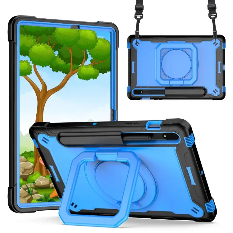 Silicone + PC Bracelet Holder Tablet Case For Samsung Galaxy Tab S7 / S8 - For Samsung Galaxy Tab S7 / S8 / Black