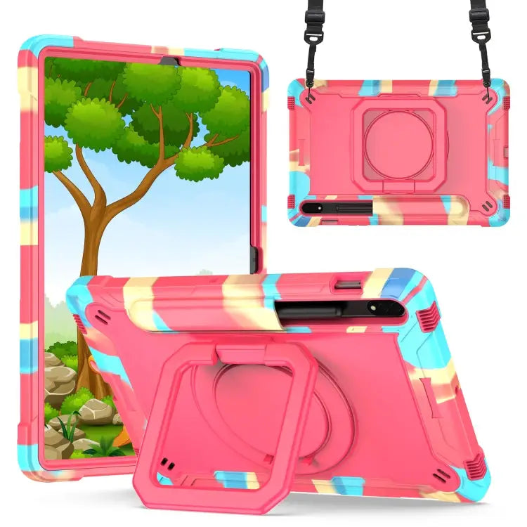 Silicone + PC Bracelet Holder Tablet Case For Samsung Galaxy Tab S7 / S8 - For Samsung Galaxy Tab S7 / S8 / Camouflage