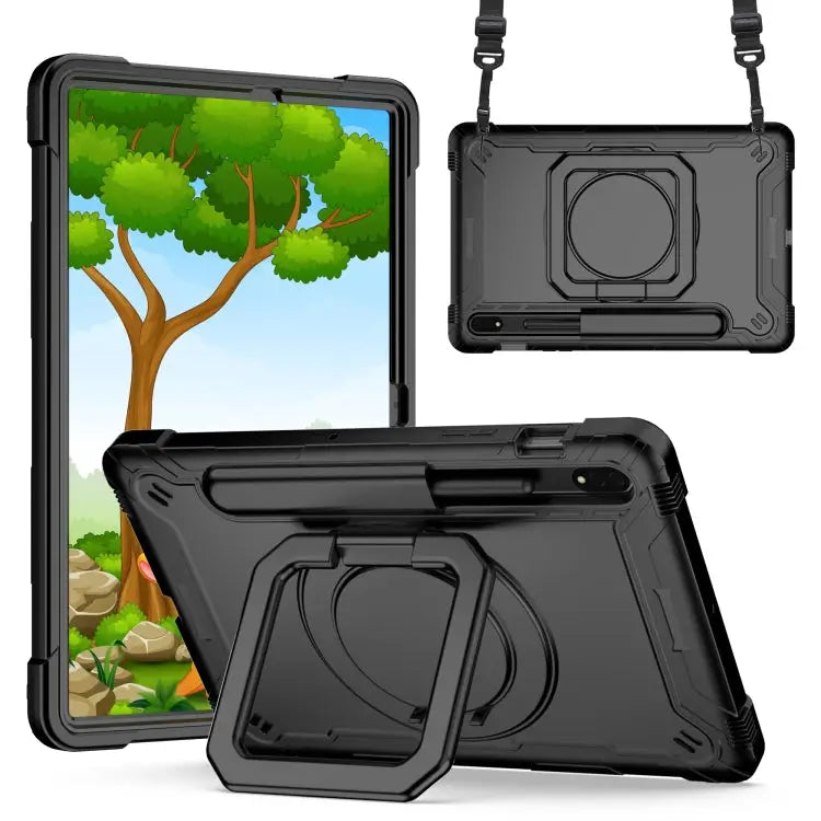 Silicone + PC Bracelet Holder Tablet Case For Samsung Galaxy Tab S7 / S8 - For Samsung Galaxy Tab S7 / S8 / Black