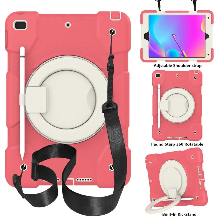 Silicone + PC Full Body Protection Tablet Case With Holder & Strap For Samsung Galaxy Tab A8 10.5 2021 For iPad 10.2
