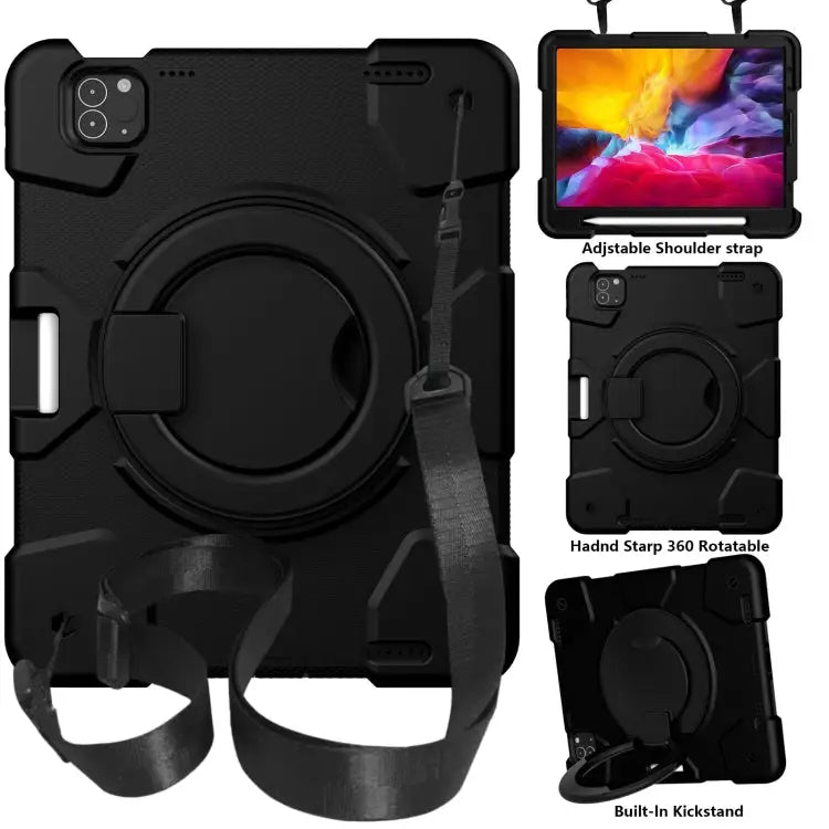 Silicone + PC Full Body Protection Tablet Case With Holder & Strap For iPad 9.7 2018 For iPad Pro 11 2020/Pro 11