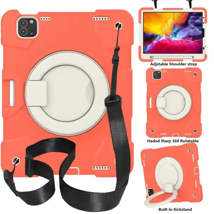 Silicone + PC Full Body Protection Tablet Case With Holder & Strap For iPad 9.7 2018 For iPad Pro 11 2020/Pro 11