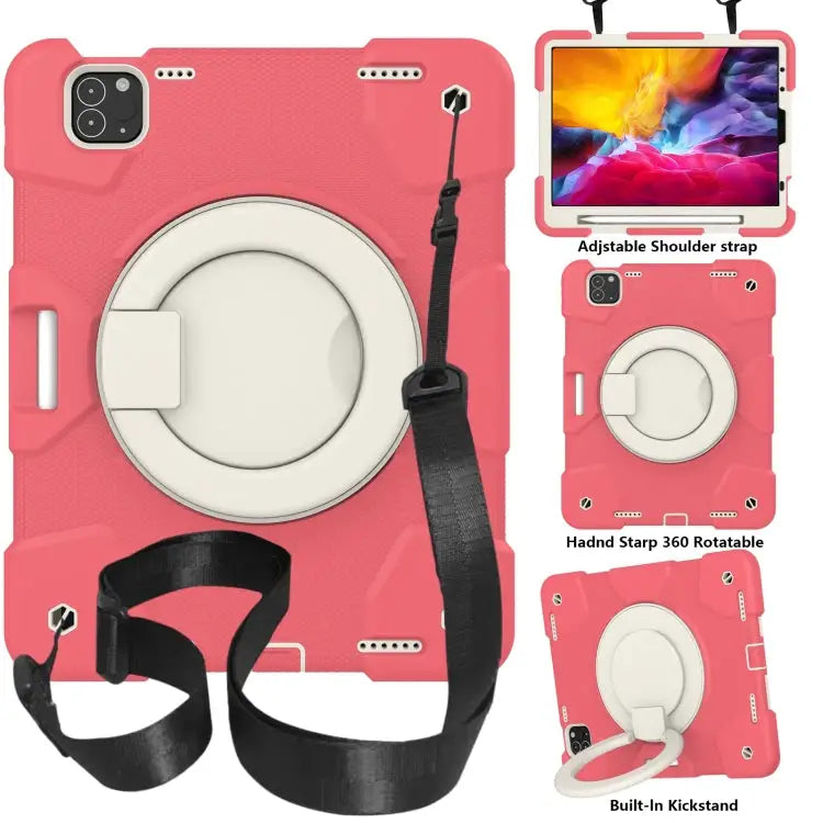 Silicone + PC Full Body Protection Tablet Case With Holder & Strap For iPad 9.7 2018 For iPad Pro 11 2020/Pro 11