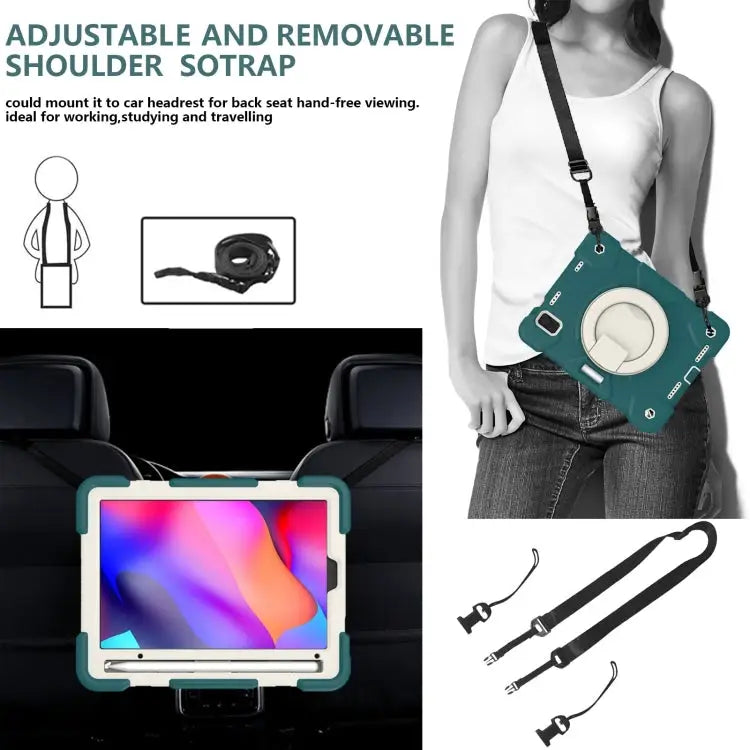 Silicone + PC Full Body Protection Tablet Case With Holder & Strap For iPad mini 2021 For iPad mini 4 2015/mini 2019