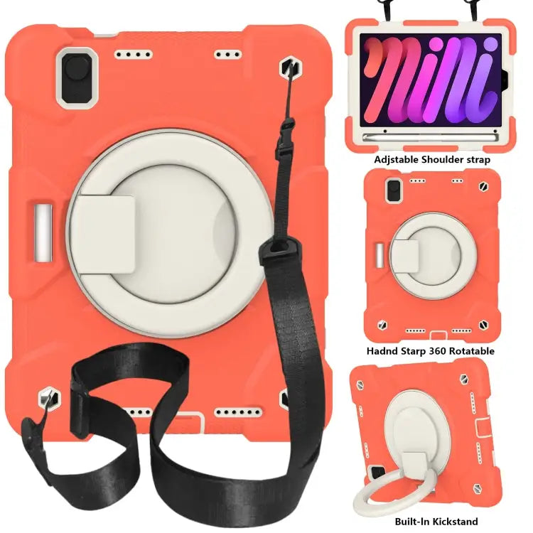 Silicone + PC Full Body Protection Tablet Case With Holder & Strap For iPad mini 2021 For iPad mini 4 2015/mini 2019