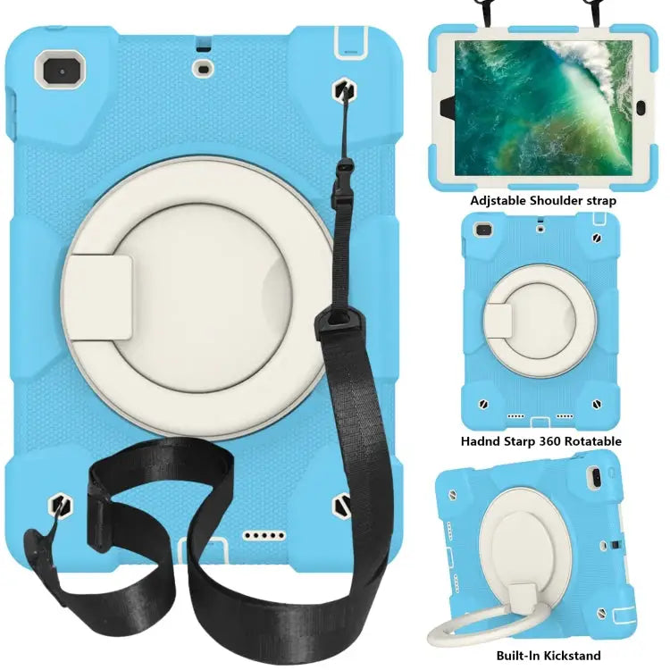 Silicone + PC Full Body Protection Tablet Case With Holder & Strap For iPad 9.7 2018 For iPad Pro 11 2020/Pro 11