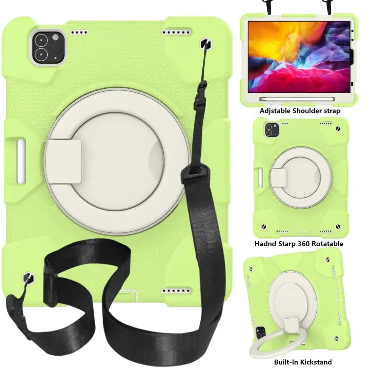 Silicone + PC Full Body Protection Tablet Case With Holder & Strap For iPad 9.7 2018 For iPad Pro 11 2020/Pro 11