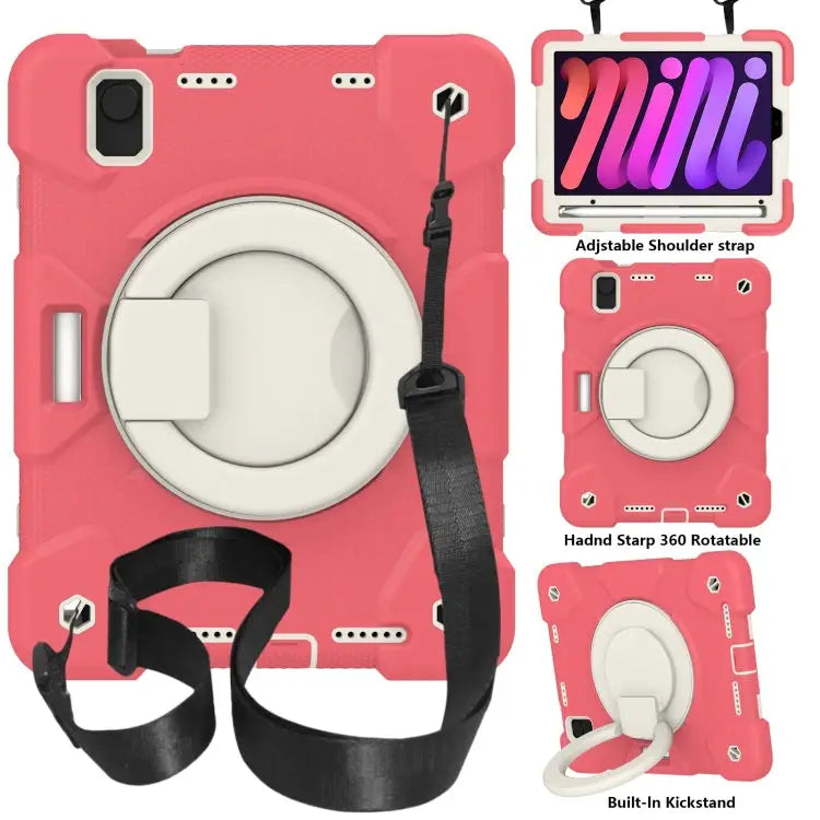 Silicone + PC Full Body Protection Tablet Case With Holder & Strap For iPad mini 2021 For iPad mini 4 2015/mini 2019