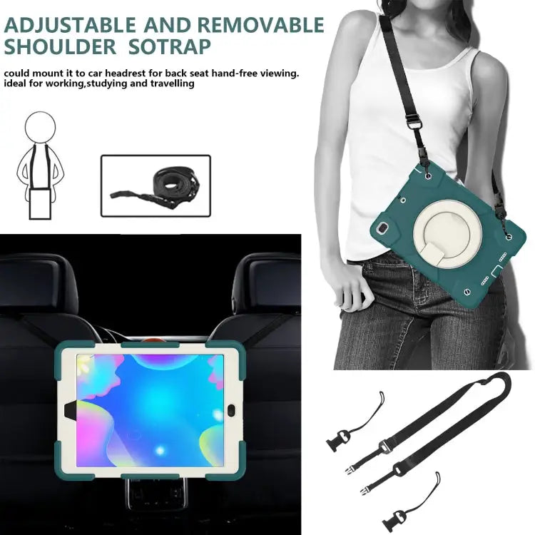 Silicone + PC Full Body Protection Tablet Case With Holder & Strap For iPad 9.7 2018 For iPad Pro 11 2020/Pro 11