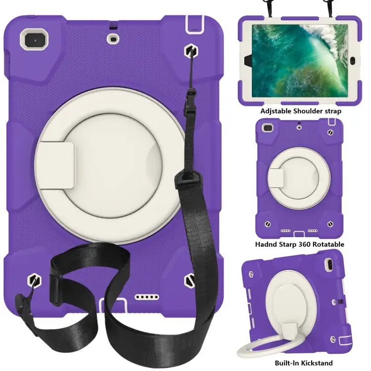 Silicone + PC Full Body Protection Tablet Case With Holder & Strap For iPad 9.7 2018 For iPad Pro 11 2020/Pro 11
