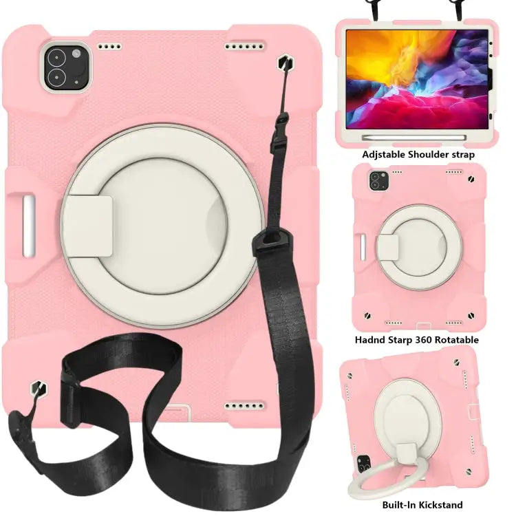 Silicone + PC Full Body Protection Tablet Case With Holder & Strap For iPad 9.7 2018 For iPad Pro 11 2020/Pro 11