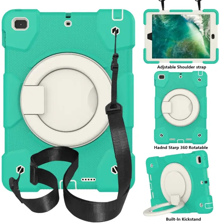 Silicone + PC Full Body Protection Tablet Case With Holder & Strap For iPad 9.7 2018 For iPad Pro 11 2020/Pro 11