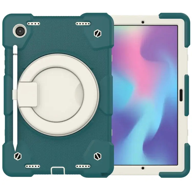 Silicone + PC Full Body Protection Tablet Case With Holder & Strap For Samsung Galaxy Tab A8 10.5 2021 For iPad 10.2