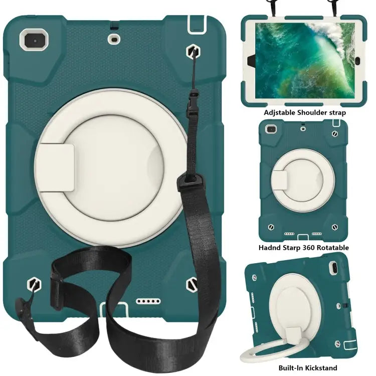 Silicone + PC Full Body Protection Tablet Case With Holder & Strap For iPad 9.7 2018 For iPad Pro 11 2020/Pro 11
