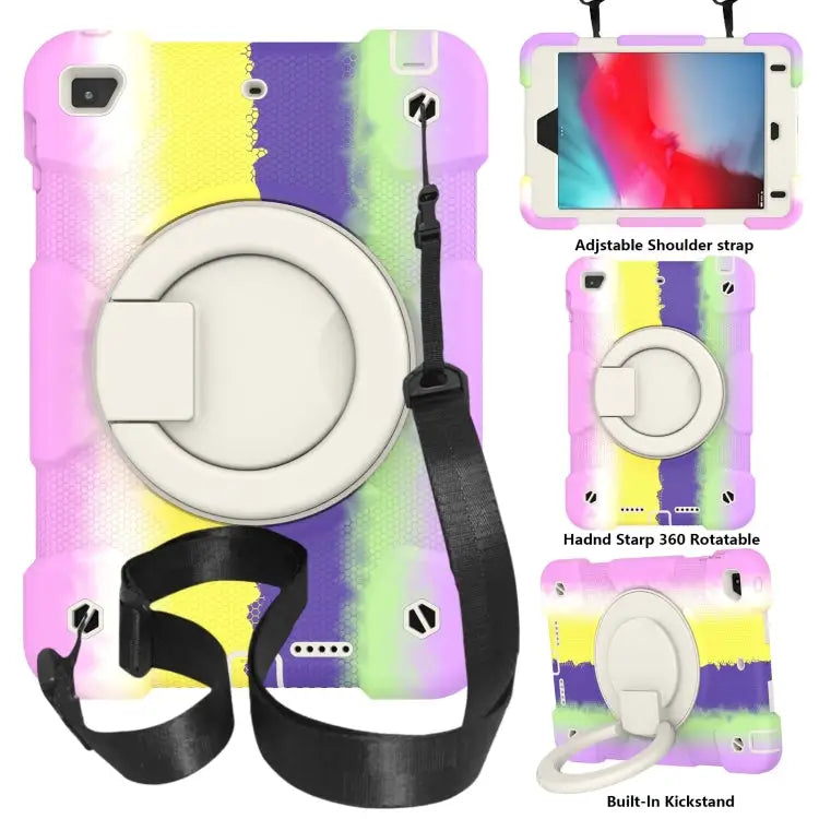 Silicone + PC Full Body Protection Tablet Case With Holder & Strap For iPad mini 2021 For iPad mini 4 2015/mini 2019