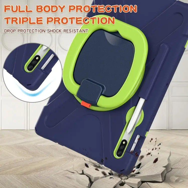Silicone + PC Protective Case with Holder & Shoulder Strap For Samsung Galaxy Tab S8 / Galaxy Tab S7 T870 / T875