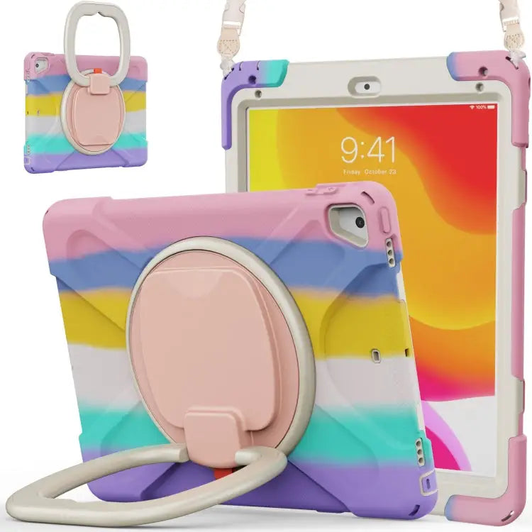 Silicone + PC Protective Case with Holder & Shoulder Strap For Samsung Galaxy Tab S8 / Galaxy Tab S7 T870 / T875