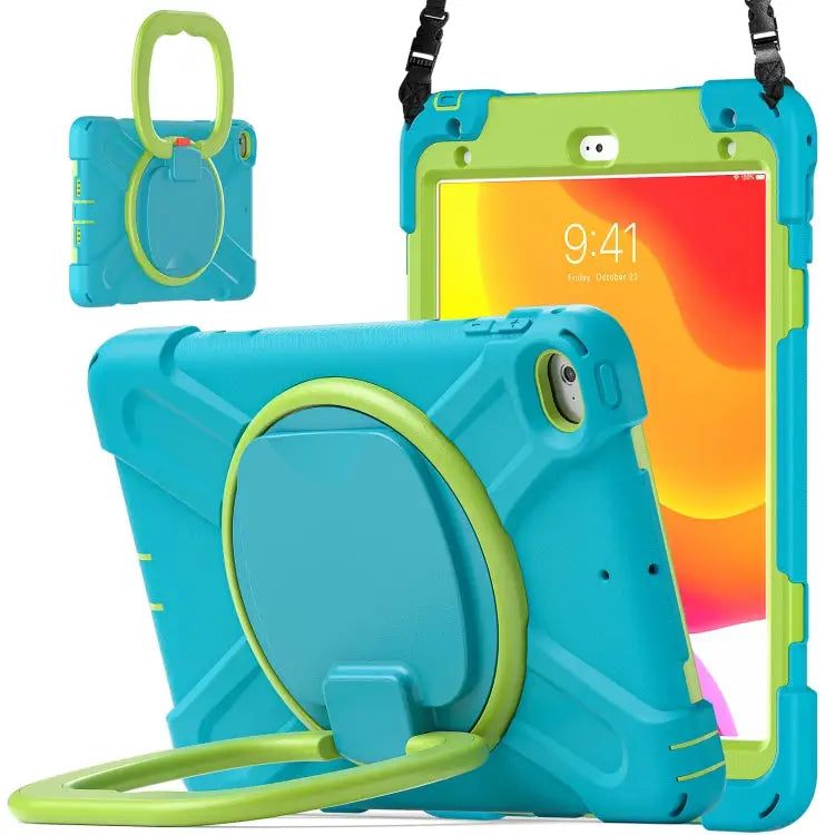 Silicone + PC Protective Case with Holder & Shoulder Strap For iPad mini 5 / 4 - For iPad mini 5 / 4 / Light Blue