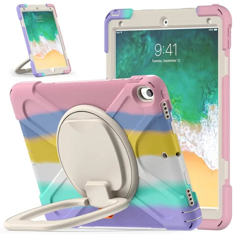 Silicone + PC Protective Case with Holder & Shoulder Strap For iPad Pro 10.5 2017 / Air 10.5 2019 - For iPad Pro 10.5